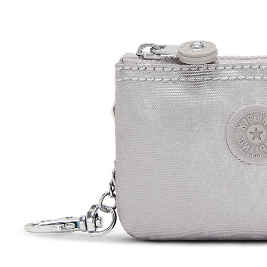 Kipling Creativity Mini Metallic Pouch Keychain Taske Sølv | DK 2101EB